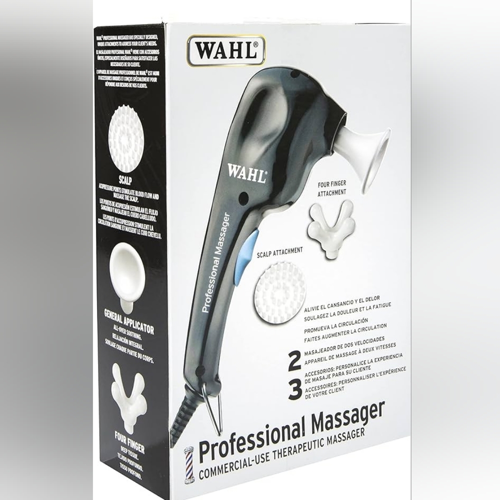 NIB!!!Wahl 4120-1701 Professional Commercial Use Threapeutic Massager + 3 Attach